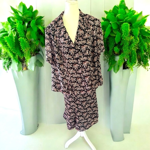 Vintage Danny & Nicole Floral Top and Skirt Set Size 24W - Picture 1 of 10